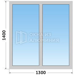 Алюминиевый стеклопакет с завода теплый AL-657